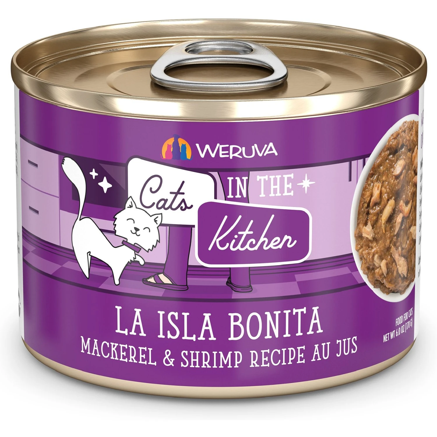 Weruva Cats In The Kitchen La Isla Bonita Mackerel & Shrimp Au Jus Grain-Free Canned Cat Food 3 Weruva Cats In The Kitchen La Isla Bonita Mackerel & Shrimp Au Jus Grain-Free Canned Cat Food