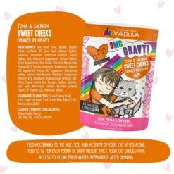 BFF Tuna & Salmon Sweet Cheeks Dinner In Gravy Wet Cat Food Pouches -PurePet Bites Shop 59060 PT6. AC SS1800 V1644915684