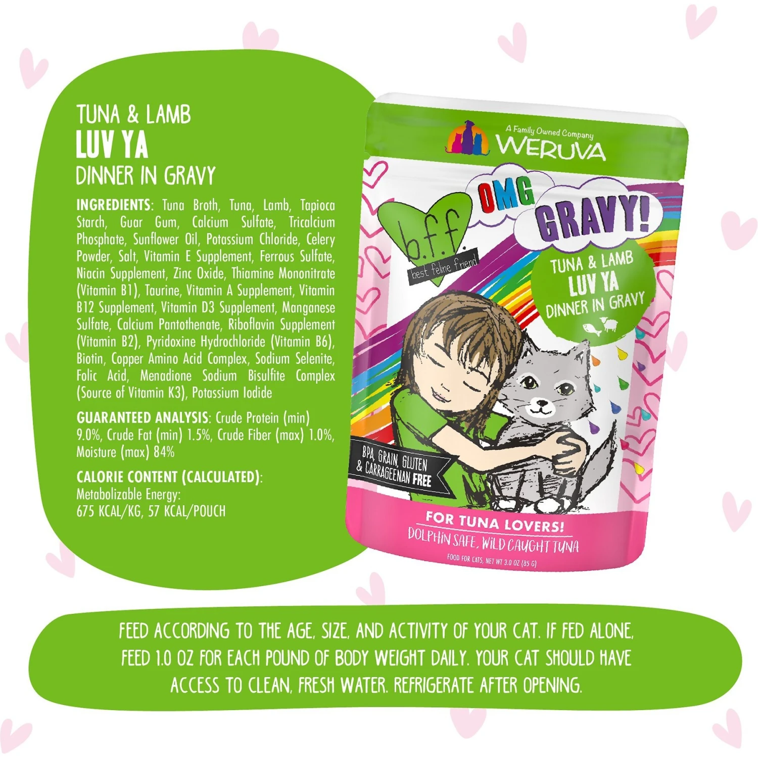 BFF Tuna & Lamb Luv Ya Dinner In Gravy Wet Cat Food Pouches 9 BFF Tuna & Lamb Luv Ya Dinner In Gravy Wet Cat Food Pouches - Image 7