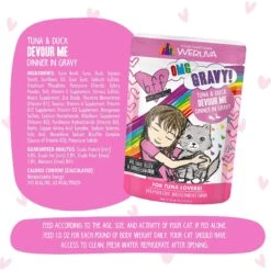 BFF Tuna & Duck Devour Me Dinner In Gravy Wet Cat Food Pouches -PurePet Bites Shop 59063 PT6. AC SS1800 V1644918085