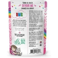 BFF Tuna & Duck Devour Me Dinner In Gravy Wet Cat Food Pouches -PurePet Bites Shop 59063 PT8. AC SS1800 V1644912091
