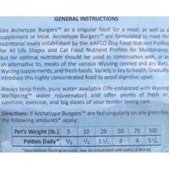 Wysong Archetype Burgers Freeze-Dried Raw Dog & Cat Food -PurePet Bites Shop 59623 PT4. AC SS1800 V1458756423