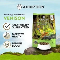 Addiction Viva La Venison Entree Complete & Balanced Immune Boost Grain-Free Dry Cat Food -PurePet Bites Shop 60092 PT2. AC SS1800 V1696265652