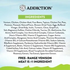 Addiction Viva La Venison Entree Complete & Balanced Immune Boost Grain-Free Dry Cat Food -PurePet Bites Shop 60092 PT5. AC SS1800 V1696264368