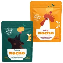 Made By Nacho Grass-Fed, Grain-Finished Beef Recipe Cuts In Gravy With Bone Broth Wet Cat Food & Made By Nacho Cage Free Chicken Recipe Cuts In Gravy With Bone Broth Wet Cat Food