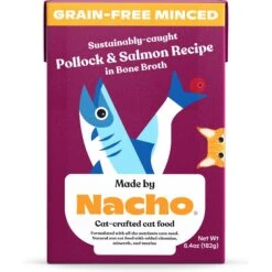 Made By Nacho Sustainably-Caught Pollock & Salmon Recipe In Bone Broth Minced Wet Cat Food & Made By Nacho Cage-Free Chicken Recipe In Bone Broth Minced Wet Cat Food -PurePet Bites Shop 606086 PT1. AC SS1800 V1660154031