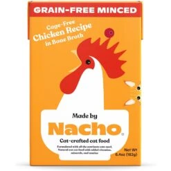 Made By Nacho Sustainably-Caught Pollock & Salmon Recipe In Bone Broth Minced Wet Cat Food & Made By Nacho Cage-Free Chicken Recipe In Bone Broth Minced Wet Cat Food -PurePet Bites Shop 606086 PT5. AC SS1800 V1660154031