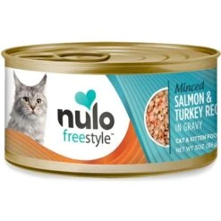Nulo Freestyle Minced Salmon & Turkey In Gravy Grain-Free Canned Cat & Kitten Food & Nulo Freestyle Minced Turkey & Duck In Gravy Grain-Free Canned Cat & Kitten Food -PurePet Bites Shop 607654 PT1. AC SS1800 V1660841231