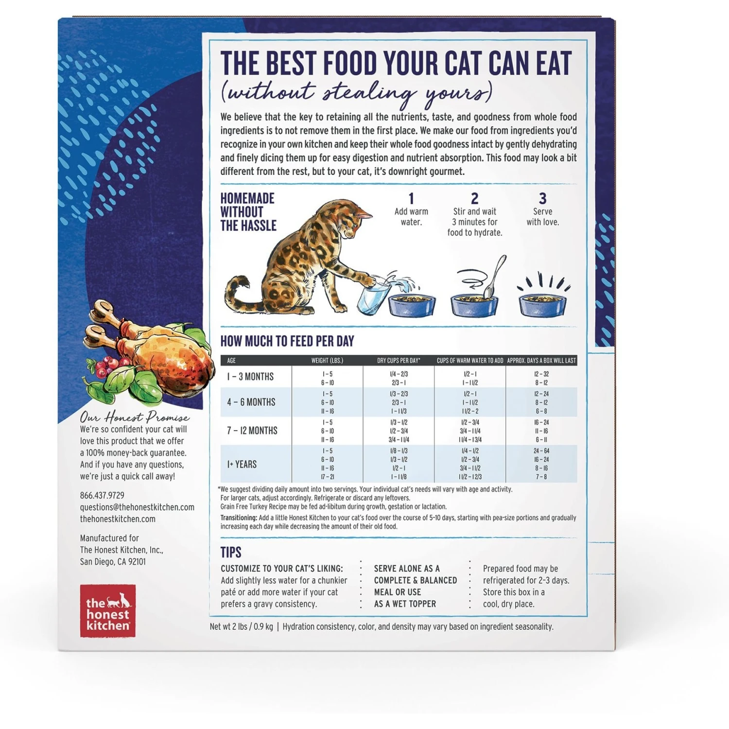 The Honest Kitchen Grain-Free Turkey Dehydrated Cat Food & The Honest Kitchen Dehydrated Grain-Free Chicken Cat Food 5 The Honest Kitchen Grain-Free Turkey Dehydrated Cat Food & The Honest Kitchen Dehydrated Grain-Free Chicken Cat Food - Image 3