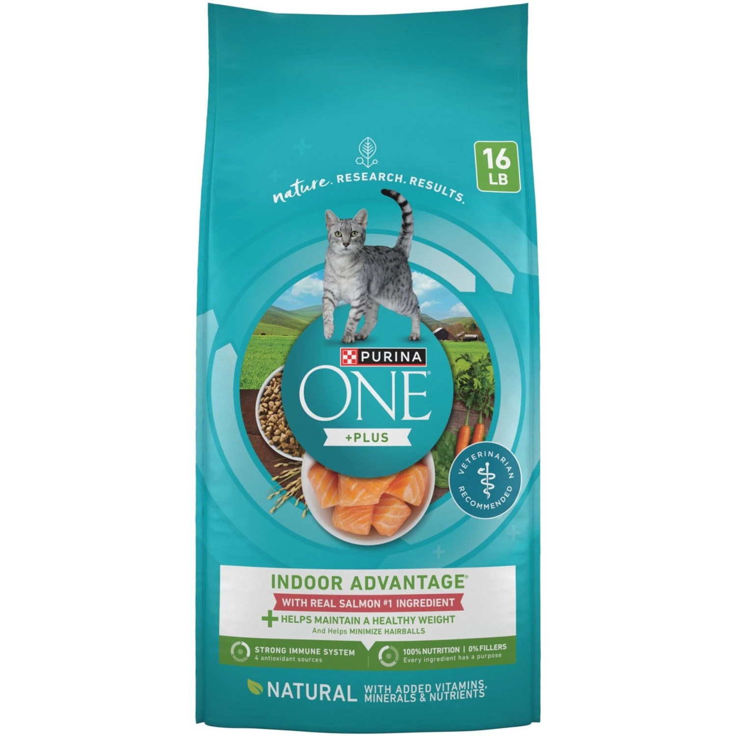 Purina ONE +Plus Indoor Advantage With Real Salmon Natural Adult Dry Cat Food 3 Purina ONE +Plus Indoor Advantage With Real Salmon Natural Adult Dry Cat Food