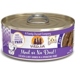 Weruva Classic Cat Press Your Lunch! Chicken Pate Canned Cat Food & Weruva Classic Cat Meal Or No Deal Chicken & Beef Pate Canned Cat Food -PurePet Bites Shop 611430 PT6. AC SS1800 V1661530103