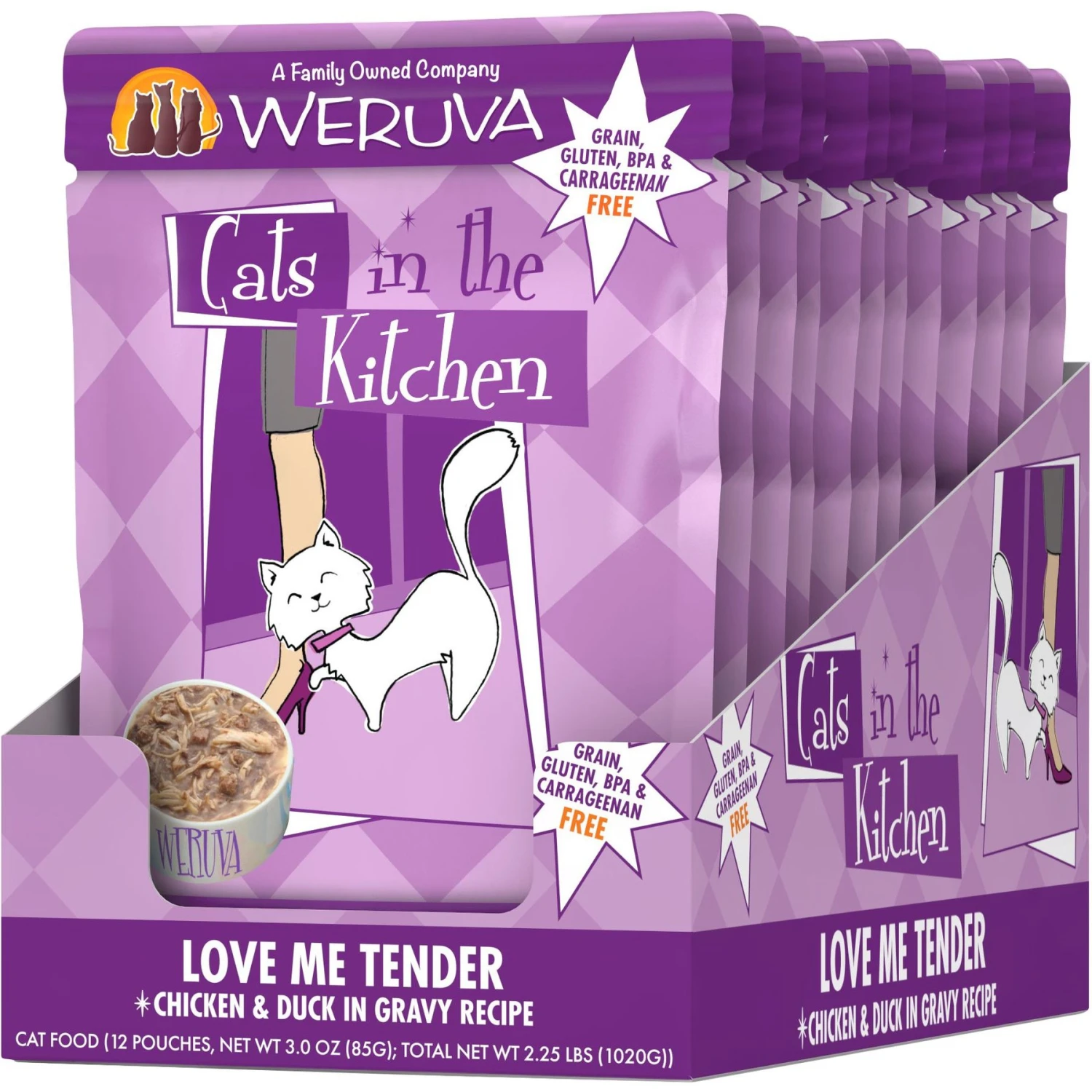 Weruva Cats In The Kitchen 1 If By Land, 2 If By Sea Tuna, Beef & Salmon Recipe Grain-Free Cat Food Pouches & Weruva Cats In The Kitchen Love Me Tender Chicken & Duck Recipe Grain-Free Cat Food Pouches 8 Weruva Cats In The Kitchen 1 If By Land, 2 If By Sea Tuna, Beef & Salmon Recipe Grain-Free Cat Food Pouches & Weruva Cats In The Kitchen Love Me Tender Chicken & Duck Recipe Grain-Free Cat Food Pouches - Image 6