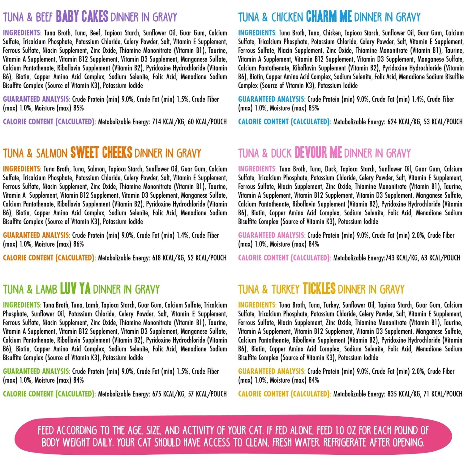 Weruva Cats In The Kitchen Cuties Variety Pack Grain-Free Canned Cat Food & BFF Rainbow A Gogo Variety Pack Wet Cat Food Pouches, 3-oz, Case Of 12 8 Weruva Cats In The Kitchen Cuties Variety Pack Grain-Free Canned Cat Food & BFF Rainbow A Gogo Variety Pack Wet Cat Food Pouches, 3-oz, Case Of 12 - Image 6