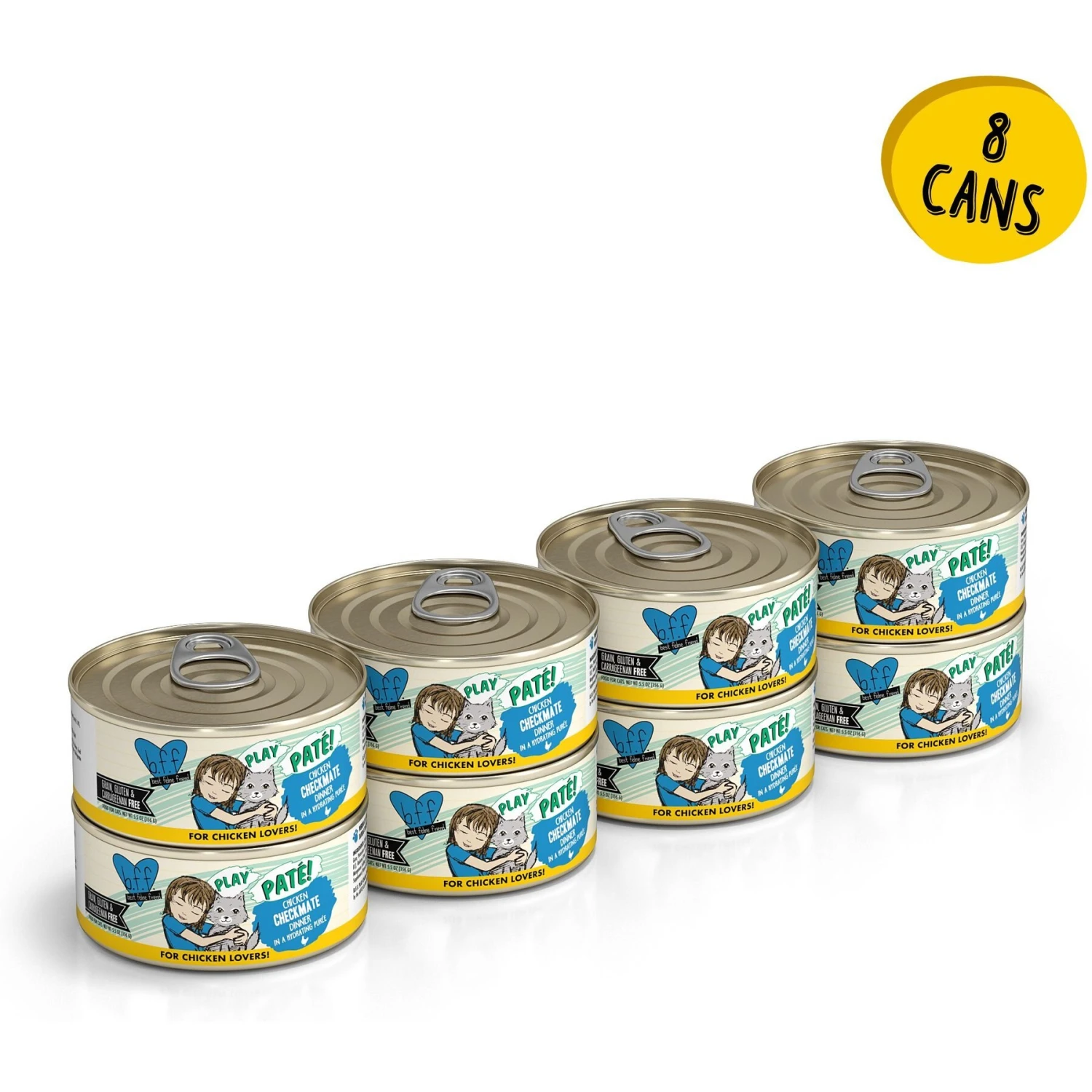 BFF Play Pate Lovers Chicken, Duck & Turkey Take A Chance Wet Cat Food & BFF Play Pate Lovers Chicken Checkmate Wet Cat Food 8 BFF Play Pate Lovers Chicken, Duck & Turkey Take A Chance Wet Cat Food & BFF Play Pate Lovers Chicken Checkmate Wet Cat Food - Image 6