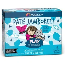 Weruva Best Feline Friend Paté Lovers, Aw Yeah! Paté Jamboree! Variety Pack Grain-Free Wet Cat Food, 2.8-oz Pouch, Case Of 12 & BFF Play Pate Lovers Pate Partay Variety Pack Wet Cat Food, 3-oz Pouch, Pack Of 12 -PurePet Bites Shop 611846 PT1. AC SS1800 V1661548614