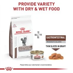Royal Canin Veterinary Diet Adult Gastrointestinal Moderate Calorie Thin Slices In Gravy Canned Cat Food -PurePet Bites Shop 61810 PT4. AC SS1800 V1691702090