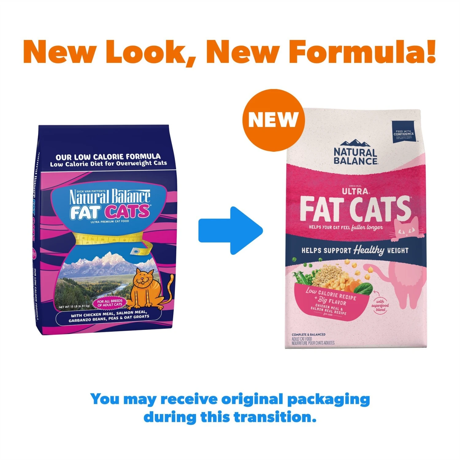 Natural Balance Fat Cats With Chicken Meal, Salmon Meal, Garbanzo Beans, Peas & Oatmeal Dry Cat Food 4 Natural Balance Fat Cats With Chicken Meal, Salmon Meal, Garbanzo Beans, Peas & Oatmeal Dry Cat Food - Image 2