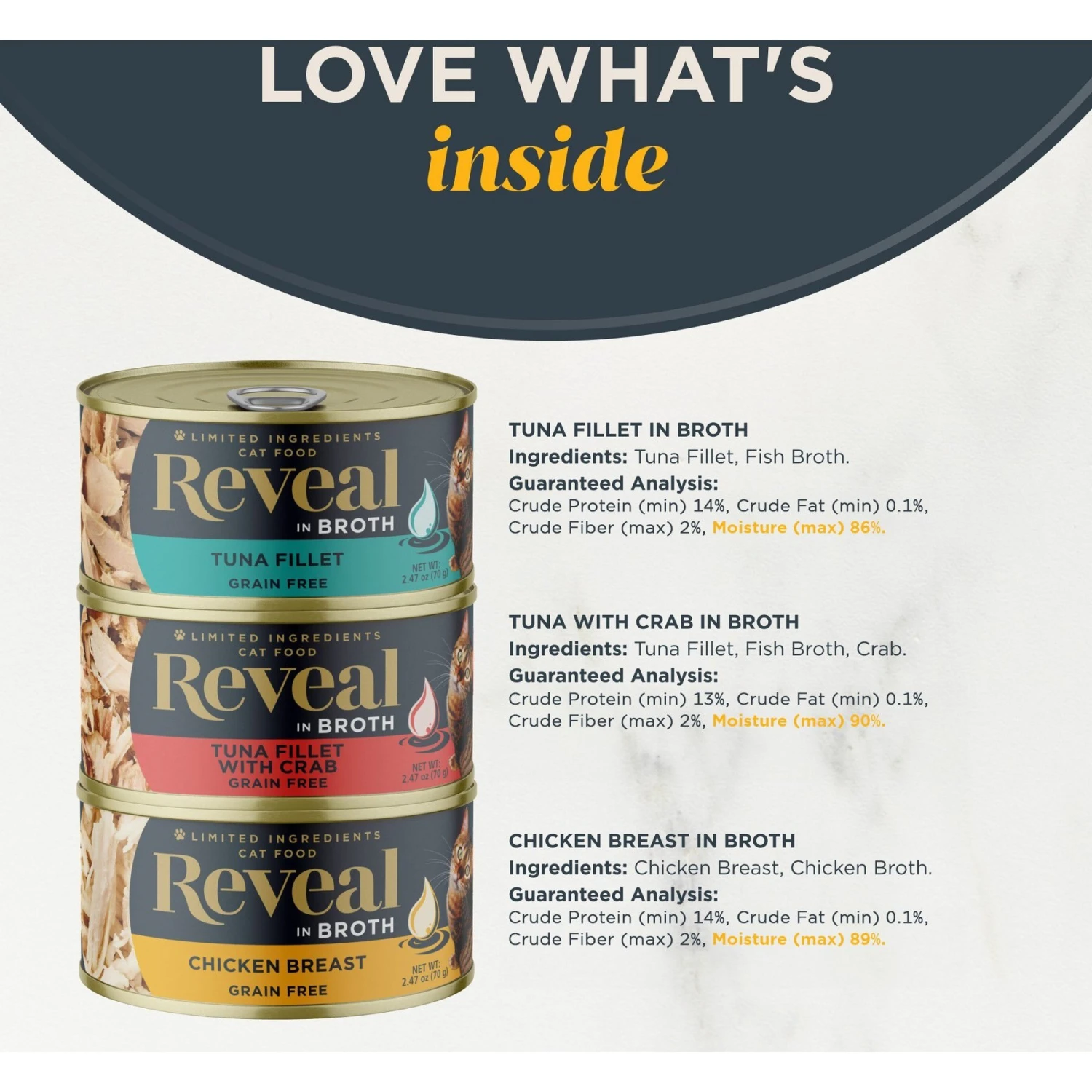 Reveal Natural Grain-Free Variety Fish & Chicken In Broth Flavored Wet Cat Food 5 Reveal Natural Grain-Free Variety Fish & Chicken In Broth Flavored Wet Cat Food - Image 3