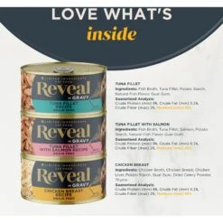 Reveal Natural Grain-Free Variety Of Fish & Chicken In Gravy Flavored Wet Cat Food -PurePet Bites Shop 637926 PT2. AC SS1800 V1663106008