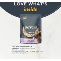 Reveal Natural Grain-Free Tuna With Shrimp In Broth Flavored Wet Cat Food -PurePet Bites Shop 638086 PT2. AC SS1800 V1663106012