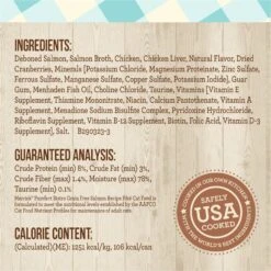 Merrick Purrfect Bistro Grain-Free Salmon Pate Canned Cat Food -PurePet Bites Shop 64256 PT5. AC SS1800 V1696012013