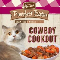 Merrick Purrfect Bistro Grain-Free Cowboy Cookout Morsels In Gravy Canned Cat Food -PurePet Bites Shop 64286 PT1. AC SS1800 V1633070526