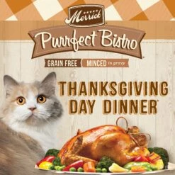 Merrick Purrfect Bistro Grain-Free Thanksgiving Day Dinner Minced In Gravy Canned Cat Food -PurePet Bites Shop 64289 PT1. AC SS1800 V1628555475