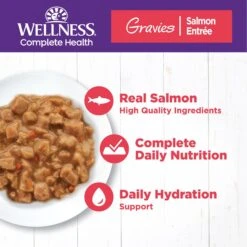 Wellness Natural Grain-Free Gravies Turkey Dinner Canned Cat Food + 2 Items -PurePet Bites Shop 646830 PT6. AC SS1800 V1664555100