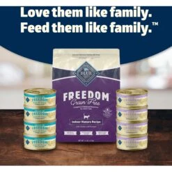 Blue Buffalo Freedom Indoor Mature Chicken Recipe Grain-Free Dry Cat Food -PurePet Bites Shop 64713 PT8. AC SS1800 V1649118087