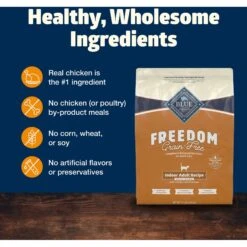 Blue Buffalo Freedom Indoor Weight Control Chicken Recipe Grain-Free Dry Cat Food -PurePet Bites Shop 64715 PT5. AC SS1800 V1649127693