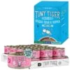 Tiny Tiger Chunks In EXTRA Gravy Salmon & Whitefish Recipe Grain-Free Canned Cat Food & Tiny Tiger, Lickables, Variety Pack, Bisque Cat Treat & Topper -PurePet Bites Shop 652742 MAIN. AC SS1800 V1664895664