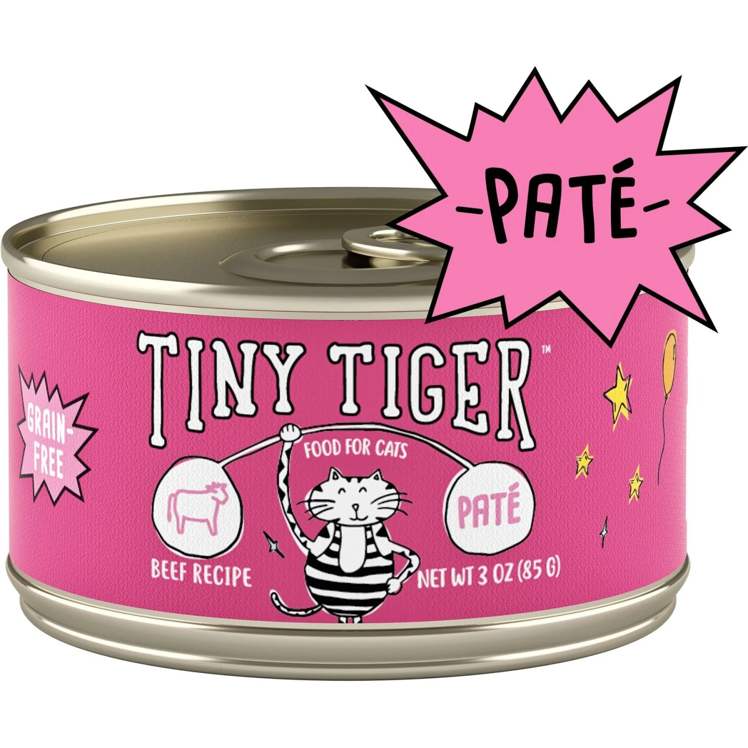 Tiny Tiger Pate Beef Recipe Grain-Free Canned Cat Food & Tiny Tiger, Lickables, Variety Pack, Bisque Cat Treat & Topper 4 Tiny Tiger Pate Beef Recipe Grain-Free Canned Cat Food & Tiny Tiger, Lickables, Variety Pack, Bisque Cat Treat & Topper - Image 2