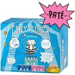 Tiny Tiger Pate Seafood Recipes Variety Pack Grain-Free Canned Cat Food & Tiny Tiger, Lickables, Variety Pack, Bisque Cat Treat & Topper -PurePet Bites Shop 652894 PT1. AC SS1800 V1664899438