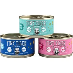 Tiny Tiger Pate Seafood Recipes Variety Pack Grain-Free Canned Cat Food & Tiny Tiger, Lickables, Variety Pack, Bisque Cat Treat & Topper -PurePet Bites Shop 652894 PT2. AC SS1800 V1664899040