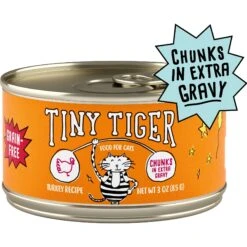 Tiny Tiger Chunks In EXTRA Gravy Turkey Recipe Grain-Free Canned Cat Food & Tiny Tiger Lickables, Senior Formula, Tuna & Chicken Recipe, Bisque Cat Treat & Topper -PurePet Bites Shop 653038 PT1. AC SS1800 V1664899794