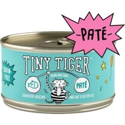 Tiny Tiger Pate Seafood Recipe Grain-Free Canned Cat Food & Tiny Tiger Lickables, Senior Formula, Tuna & Chicken Recipe, Bisque Cat Treat & Topper -PurePet Bites Shop 653078 PT1. AC SS1800 V1664898650