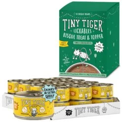 Tiny Tiger Chunks In EXTRA Gravy Chicken Recipe Grain-Free Canned Cat Food & Tiny Tiger Lickables, Senior Formula, Tuna & Chicken Recipe, Bisque Cat Treat & Topper