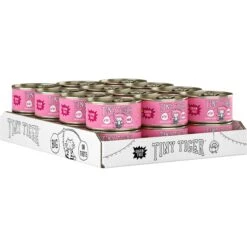 Tiny Tiger Pate Salmon Recipe Grain-Free Canned Cat Food & Tiny Tiger Lickables, Senior Formula, Tuna & Chicken Recipe, Bisque Cat Treat & Topper -PurePet Bites Shop 653126 PT2. AC SS1800 V1664898392