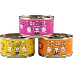 Tiny Tiger Chunks In Gravy Beef & Poultry Recipes Variety Pack Grain-Free Canned Cat Food & Tiny Tiger Lickables, Senior Formula, Tuna & Chicken Recipe, Bisque Cat Treat & Topper -PurePet Bites Shop 653134 PT2. AC SS1800 V1664898391