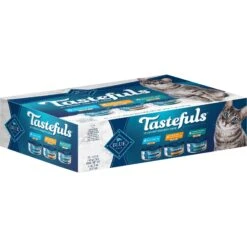 Blue Buffalo Tastefuls Chicken, Turkey & Chicken & Ocean Fish & Tuna Entrées Variety Pack Pate Wet Cat Food, 5.5-oz Can, Case Of 12 & Blue Buffalo Tastefuls Tuna, Chicken, Fish & Shrimp Entrées Variety Pack Flaked Wet Cat Food -PurePet Bites Shop 662598 PT1. AC SS1800 V1667331765