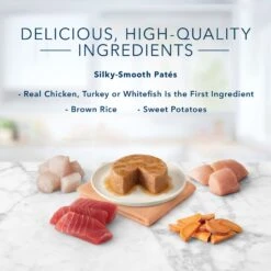 Blue Buffalo Tastefuls Chicken, Turkey & Chicken & Ocean Fish & Tuna Entrées Variety Pack Pate Wet Cat Food, 5.5-oz Can, Case Of 12 & Blue Buffalo Tastefuls Tuna, Chicken, Fish & Shrimp Entrées Variety Pack Flaked Wet Cat Food -PurePet Bites Shop 662598 PT4. AC SS1800 V1667326451