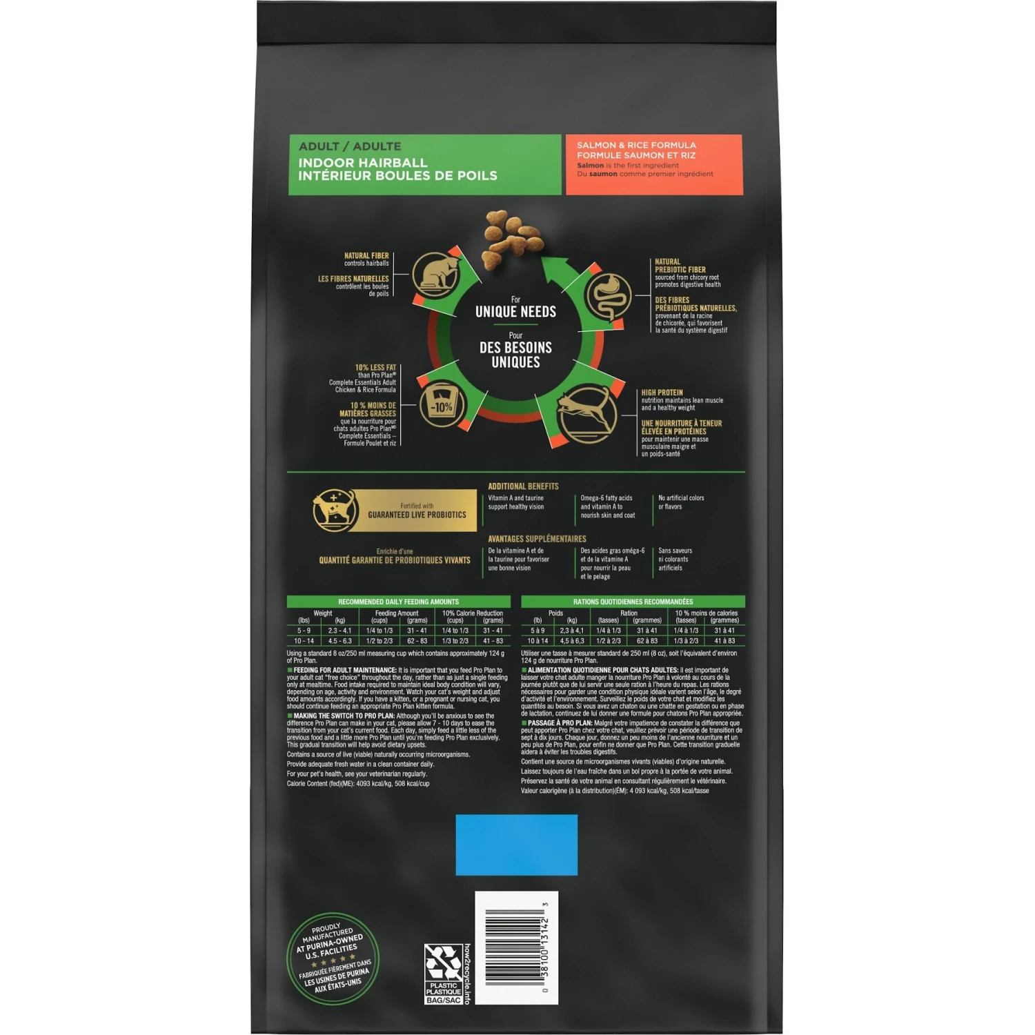 Purina Pro Plan Adult Indoor Hairball Management Salmon & Rice Formula Dry Cat Food 5 Purina Pro Plan Adult Indoor Hairball Management Salmon & Rice Formula Dry Cat Food - Image 3