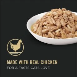 Purina Pro Plan Adult Chicken & Rice Entree In Gravy Canned Cat Food -PurePet Bites Shop 67944 PT8. AC SS1800 V1638307285