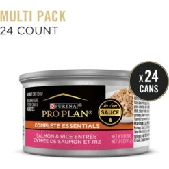 Purina Pro Plan Adult Salmon & Rice Entree In Sauce Canned Cat Food -PurePet Bites Shop 67954 PT1. AC SS1800 V1674486333
