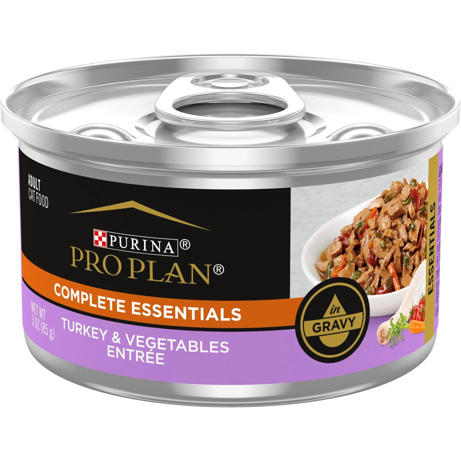 Purina Pro Plan Complete Essentials Adult Turkey & Vegetable Entree In Gravy Canned Cat Food 3 Purina Pro Plan Complete Essentials Adult Turkey & Vegetable Entree In Gravy Canned Cat Food