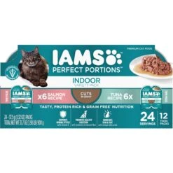 Iams Perfect Portions Indoor Tuna & Salmon Recipe Grain-Free Cuts In Gravy Variety Pack Adult Wet Cat Food Trays & PrettyLitter Health Monitoring Cat Litter 12 Iams Perfect Portions Indoor Tuna & Salmon Recipe Grain-Free Cuts In Gravy Variety Pack Adult Wet Cat Food Trays & PrettyLitter Health Monitoring Cat Litter -PurePet Bites Shop 683414 PT1. AC SS1800 V1666189992