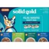 Solid Gold Feline Favorites Variety Pack Grain-Free Wet Cat Food, 3-oz Can, Case Of 12 -PurePet Bites Shop 739190 MAIN. AC SS1800 V1684873948