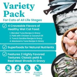 Solid Gold Feline Favorites Variety Pack Grain-Free Wet Cat Food, 3-oz Can, Case Of 12 -PurePet Bites Shop 739190 PT5. AC SS1800 V1684874938