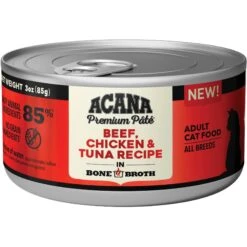 ACANA Beef, Chicken + Tuna Recipe In Bone Broth Grain-Free Wet Cat Food -PurePet Bites Shop 741030 PT1. AC SS1800 V1681754178