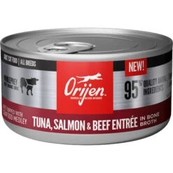 ORIJEN Tuna, Salmon + Beef Entree In Bone Broth Wet Cat Food -PurePet Bites Shop 741510 PT2. AC SS1800 V1681754192
